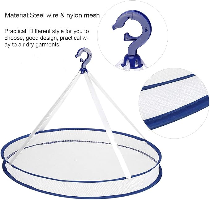 OUKENS Round Drying Rack, 23inch Foldable Underwear Dryer, Collapsible Hanging - Image 3