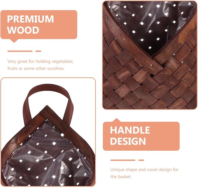VOSAREA Vintage Woven Wall Hanging Storage Basket - Image 5