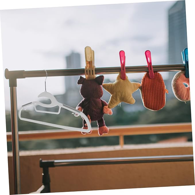 10pcs Extra Wide Space Saving Hangers Heavy Duty Plastic Clothes Hangers - Image 4