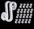 60 Pcs Clothes Hanger Connector Hooks, Mini Cascading Hanger Hooks by Kclongvs