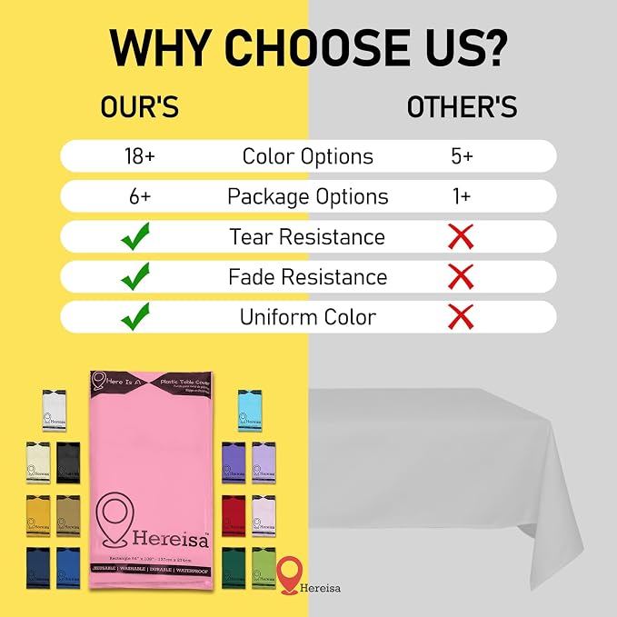Pink Disposable Plastic Table Cloth - Image 3