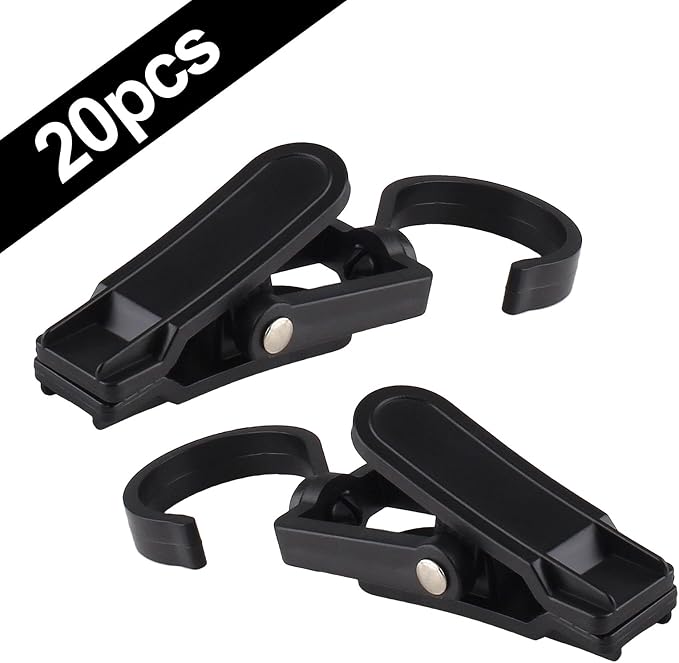 20 PCS Laundry Hooks, Plastic Clothes Pins, Super Strong Hanger Clips, Swivel - Image 2