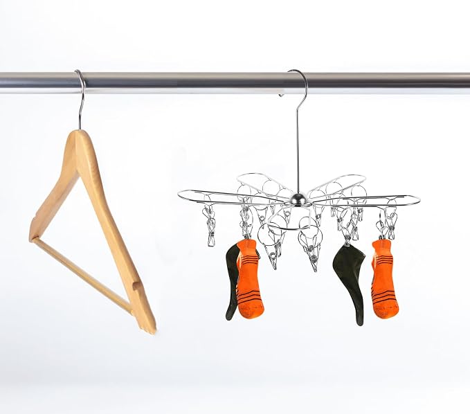 Foldable Stainless Steel Sock Hanger - Image 8