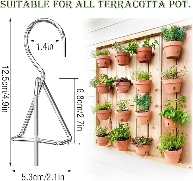 12 Pack Flower wall Pot Holder, Flower Pot Clips - Image 3