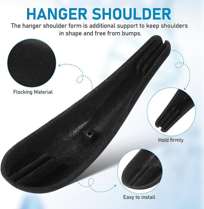 10Pcs Velvet Hangers with Shoulder Form Flocking Clothes Hanger Shoulder Forms - Image 4