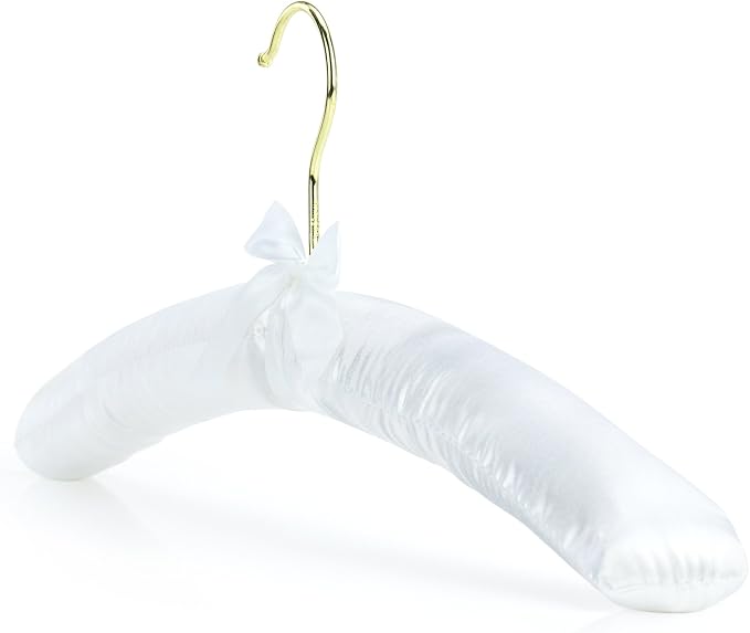 HANGERWORLD White Satin Padded Hangers by Hangerworld