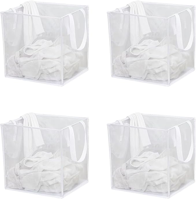 4 Pack Popup Laundry Hamper, Small Collapsible Mesh Laundry Baskets Dirty by Typutomi