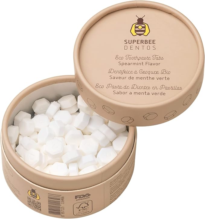 SuperBee Dentos Toothpaste Tablets, 100 Tabs, Fluoride Free & Eco Friendly - Image 2