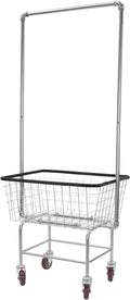 Steel Wire Laundry Cart Commercial Rolling Laundry Butler by Unknown