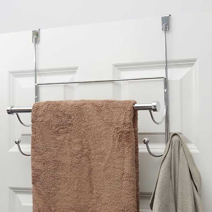 Home Basics Over The Door Towel Bar - Image 2