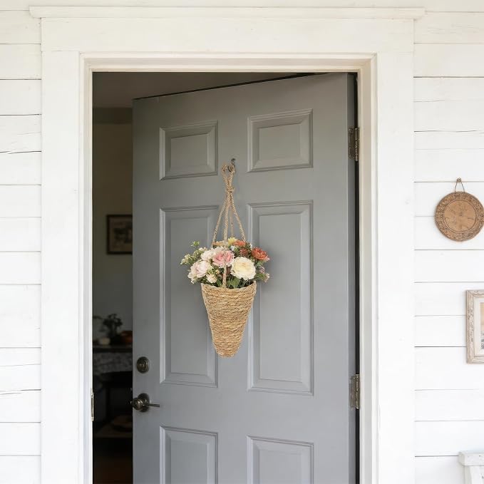 2 Pcs Hanging Basket for Wall Conical Hanging Wicker Basket - Image 6