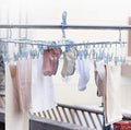 Folding Drying Rack Aluminum Laundry Drip Hanger 360° Rotating Windproof Hook by Unknown
