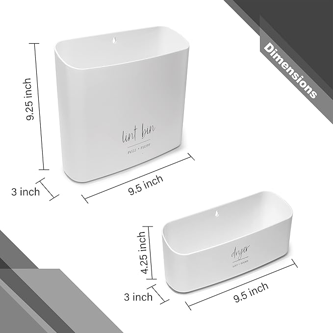 Magnetic Lint Bin for Laundry Room Organization and Storage, Waste Holder and - Image 7