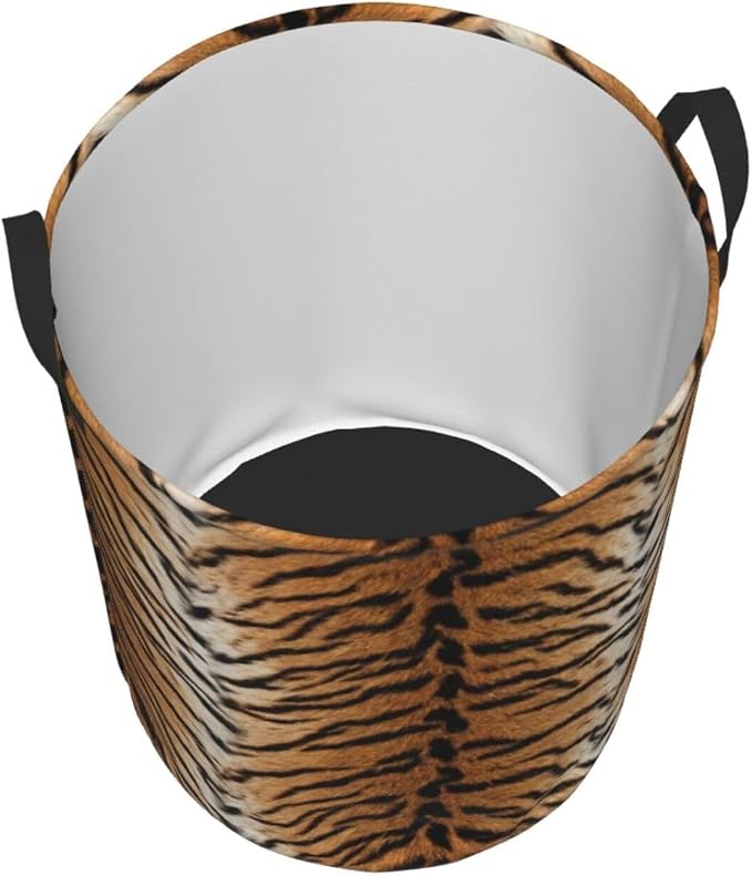 Tiger Animal Texture Laundry Hamper Bag - Image 2
