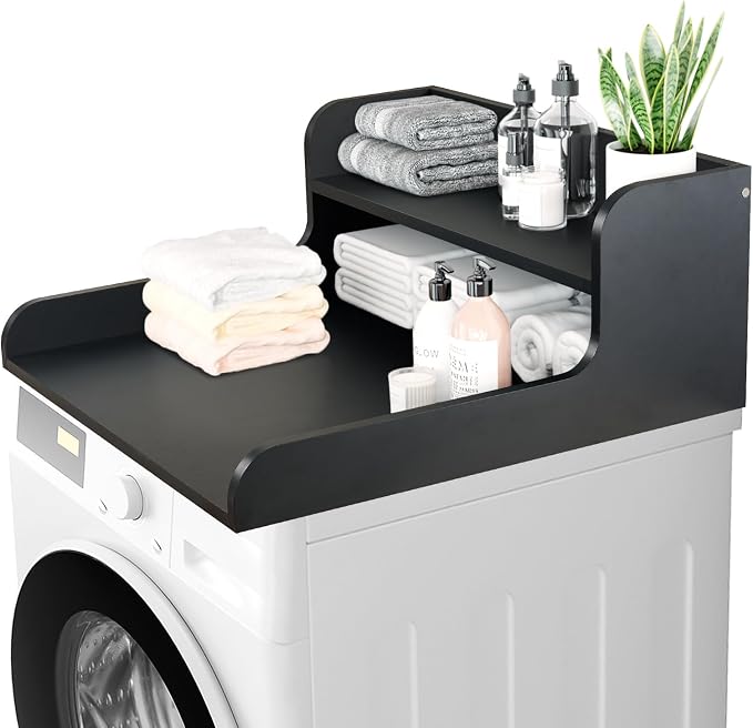 Kaboon Washer Dryer Countertop 2 Tier 28 inches Wide, Laundry Shelf Topper by Kaboon