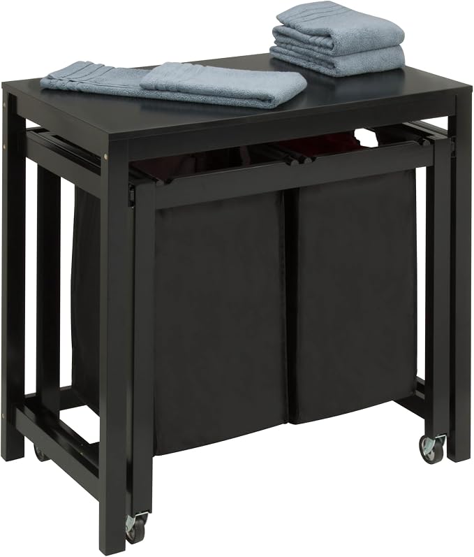 Honey-Can-Do Double Sorter Folding Table SRT-03571 Black 19 by 32-Inch - Image 4