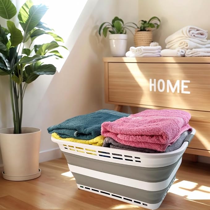 SAMMART 42L Collapsible Plastic Laundry Basket - Image 4