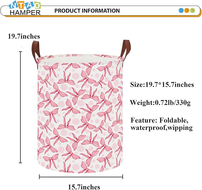 Laundry Hamper, Laundry Basket, Baby Nursery Hamper, Waterproof Storage Bin - Image 2