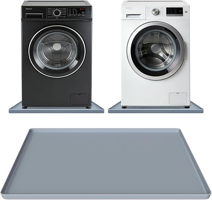 27" x 27" Silicone Washing Machine Drain Pan, Waterproof Washer Drip Tray - Image 8