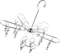 Multi- Drying Rack Foldable Laundry Hanger Closet Space Saver Sturdy Hanger by Hemobllo