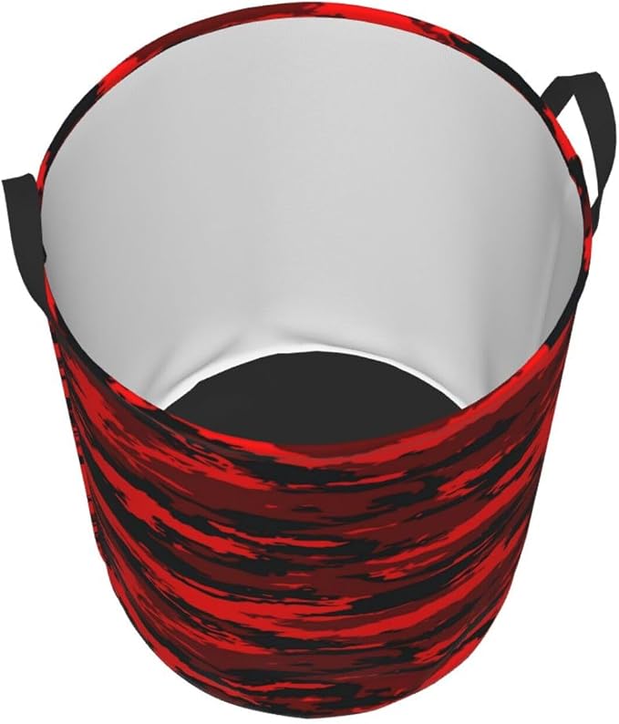 Red And Black Camouflage Laundry Hamper Bag - Image 2