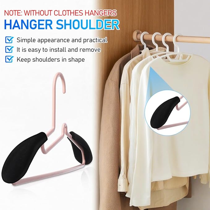 10Pcs Velvet Hangers with Shoulder Form Flocking Clothes Hanger Shoulder Forms - Image 2