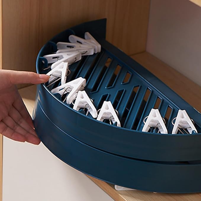GLEAVI Multifunctional Round Foldable Clothespin Drying Rack - Image 3