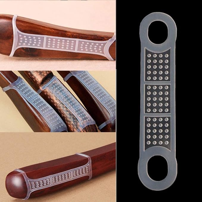40pcs Clear Non-Slip Rubber Clothes Hanger Grips Windproof Clothes Hanging - Image 5