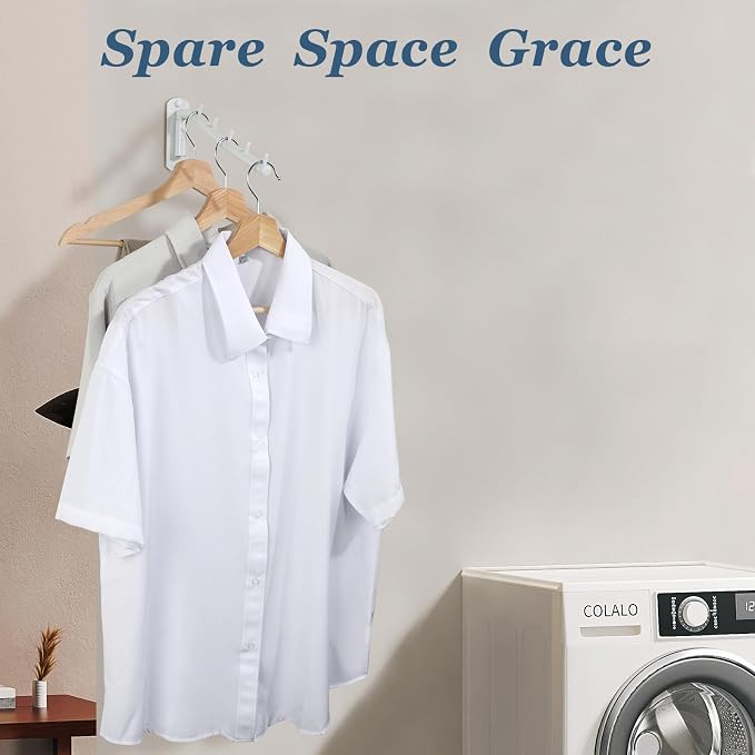 Alise Swing Clothes Hanger Rack, Garment Racks Wall Mount Clothes Bar-Hanger - Image 7