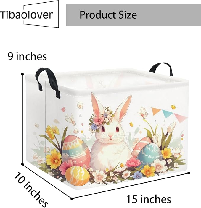 Rectangular Easter Kids Storage Gift & Toy Bin Organizer Shelf Book Basket Room - Image 6