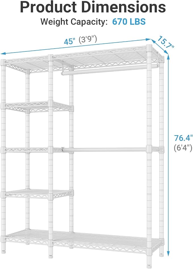 VIPEK V7C Garment Racks with Cover Portable Closets - Image 6