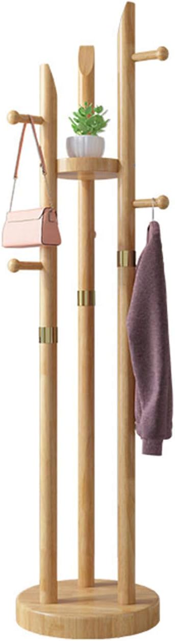 Mlaea Wood Coat Stand Rack, Floor-Standing Coat Rail by Unknown