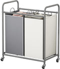 SUOERNUO Laundry Hamper Basket 2 Bag Laundry Sorter Cart by SUOERNUO