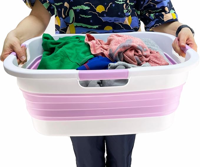 SAMMART 30L Collapsible Plastic Laundry Basket - Image 7