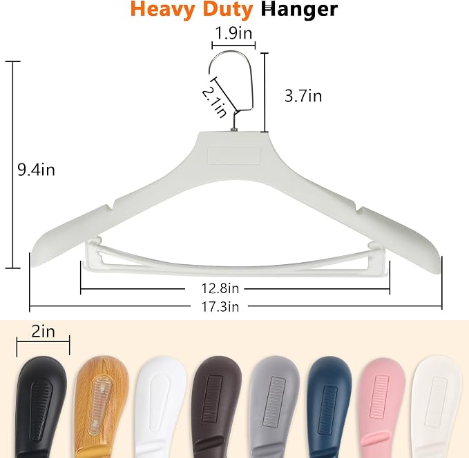 Plastic Extra Wide Shoulder Suit Hangers - Image 2