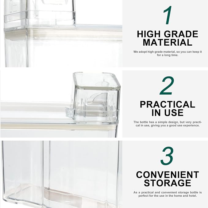 Laundry Dispenser Clear Powder Soap Dispenser Plastic Fabric Softener Dispenser - Image 4