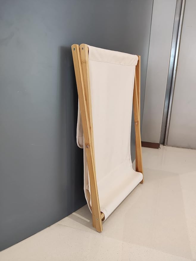 Bamboo Wood X-frame Laundry Hamper - Image 5