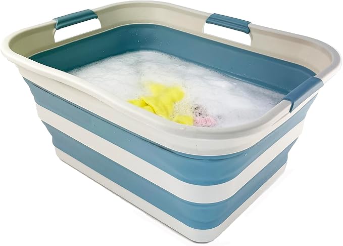 SAMMART 42L Collapsible Plastic Laundry Basket - Image 2