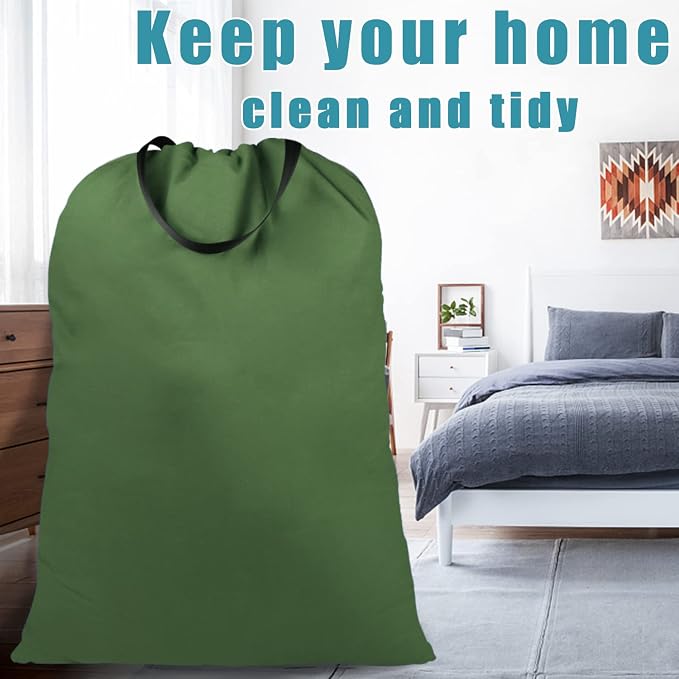 LOLOMLO Extra Large Canvas Laundry Bags - Image 7