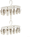 Clothes Drying Hanger with 12 Clips 2 Pack Folding Portable Hanging Drying Rack by XUNSAIL
