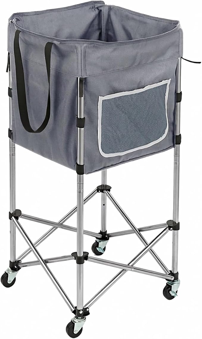 Laundry Cart with Wheels, 35.9"H Stand-Up No-Bend Rolling Laundry Basket by TaiAIphayi
