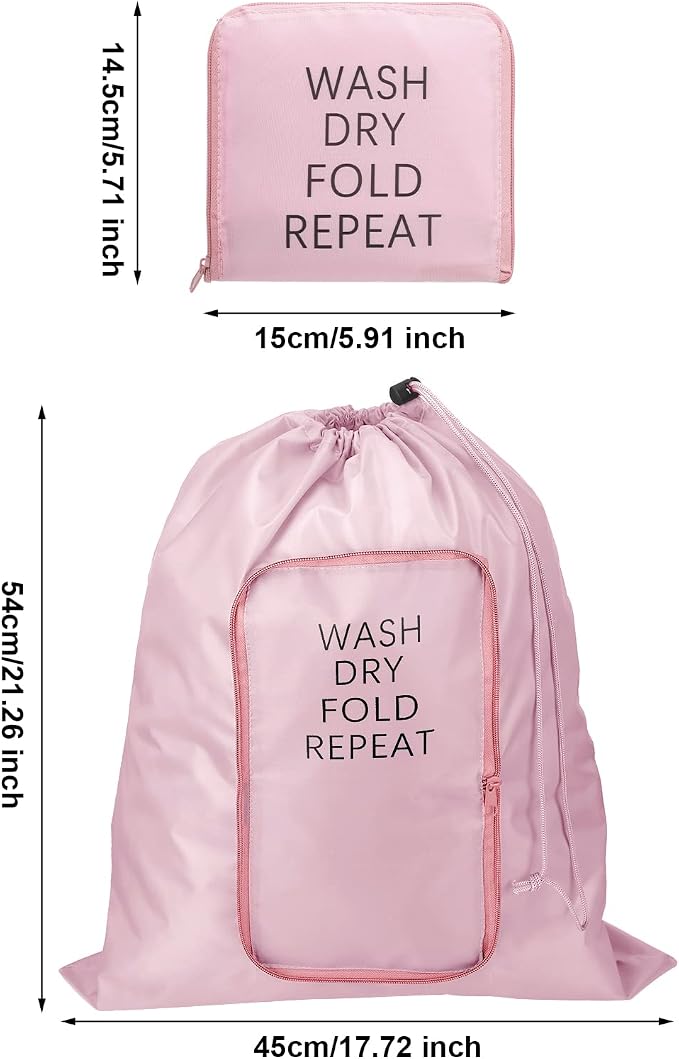2 Pcs Travel Laundry Bag Washable Dirty Clothes Bag - Image 7
