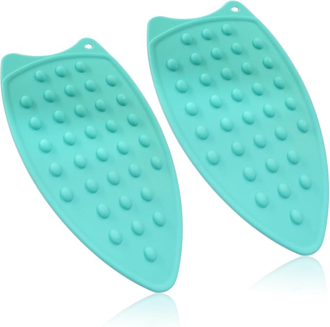 2 Pcs Silicone Iron Rest Pads Mat Iron Hot Heat Resistant Protective Pads by Moicstiy