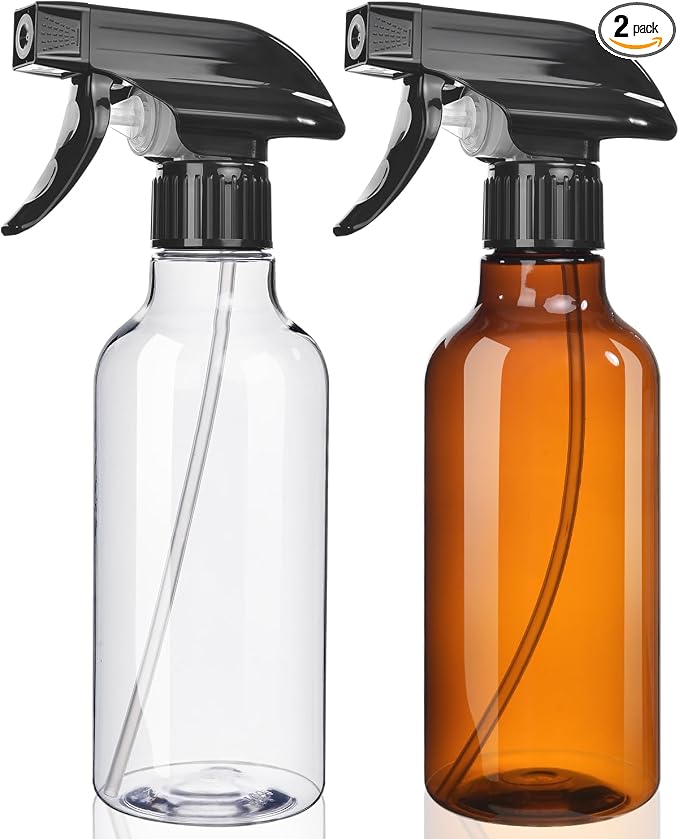Spray Bottles 2-Pack, 10 Oz, Mist & Stream, Heavy Duty Spraying Empty Water by Uineko