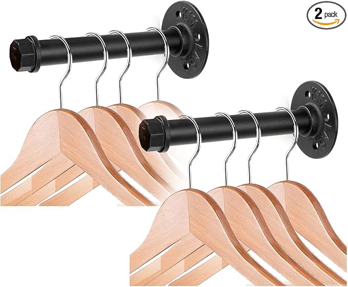 Sumnacon 2 Pcs 7.7 Inch Industrial Pipe Clothes Bar by Sumnacon