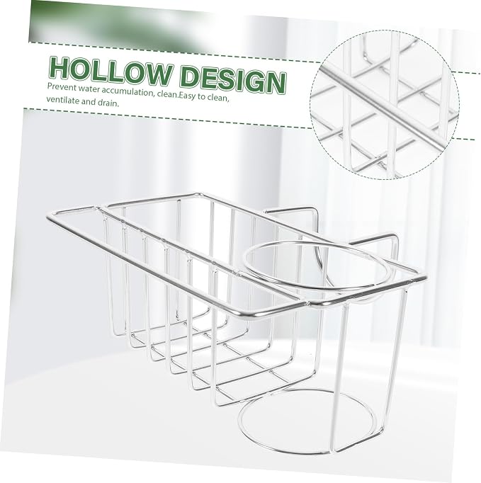 Laundry Rack Kitchen Sponge Organizer Non-Slip Wall-Mounted Storage Rack Drain - Image 9