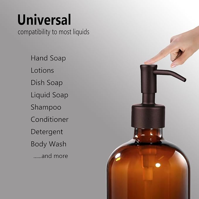 Amoliar Mason Jar Liquid Soap Dispenser Pump, Stainless Steel Replacement Pump - Image 6