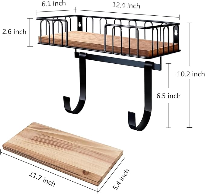 TJ.MOREE Ironing Board Hanger Metal Wall Mount Iron and Ironing Board Holder - Image 6