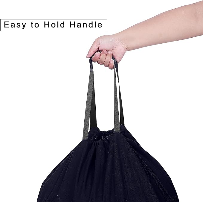 Heavy Duty Laundry Bag with Drawstring and Handle, Extra Large Travel Dirty - Image 3