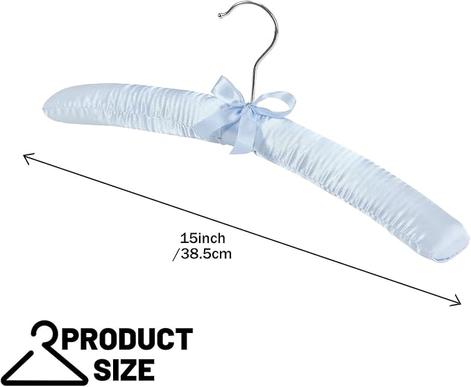 Jetec 12 Pieces Satin Padded Hangers - Image 2